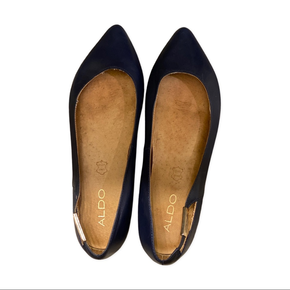 Leather Navy Blue Aldo Flats